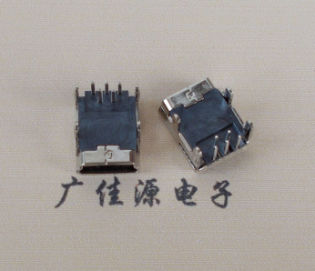 宝安Mini usb 5p接口,迷你B型母座,四脚DIP插板,连接器