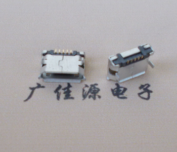 宝安Micro USB卷口 B型(无柱）插板脚间距6.4普通端子
